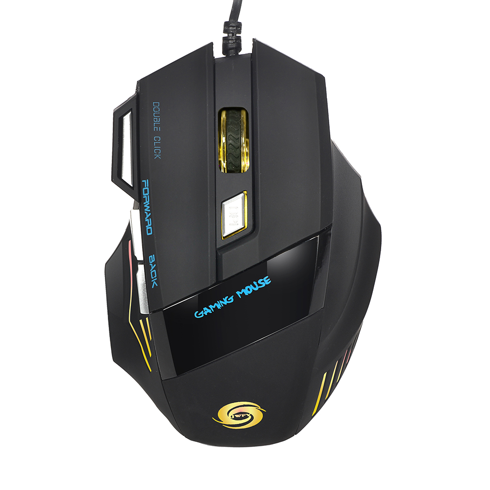3200 DPI 7 Button 7D LED Optical USB Wired Gaming Mouse Mice for Laptop PC Professional Gamer Adjustable Black. 