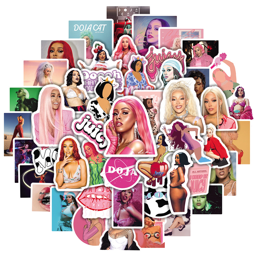 10/50PCS Doja Cat American Singer Stickers For Computer Refrigerator Skateboard Trunk Luggage Helmet Bicycle Guitar Decal