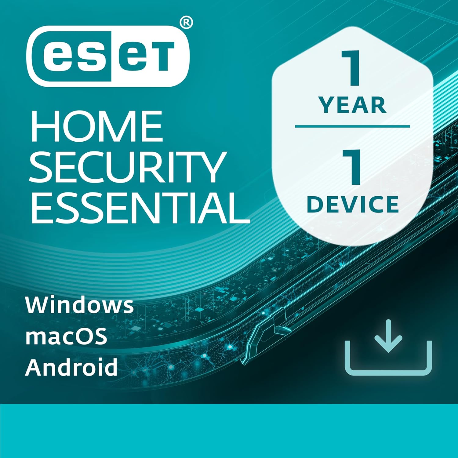 ESET Internet Security (Home Security Essential) 1 User, 1 Year  Multi-Device. 