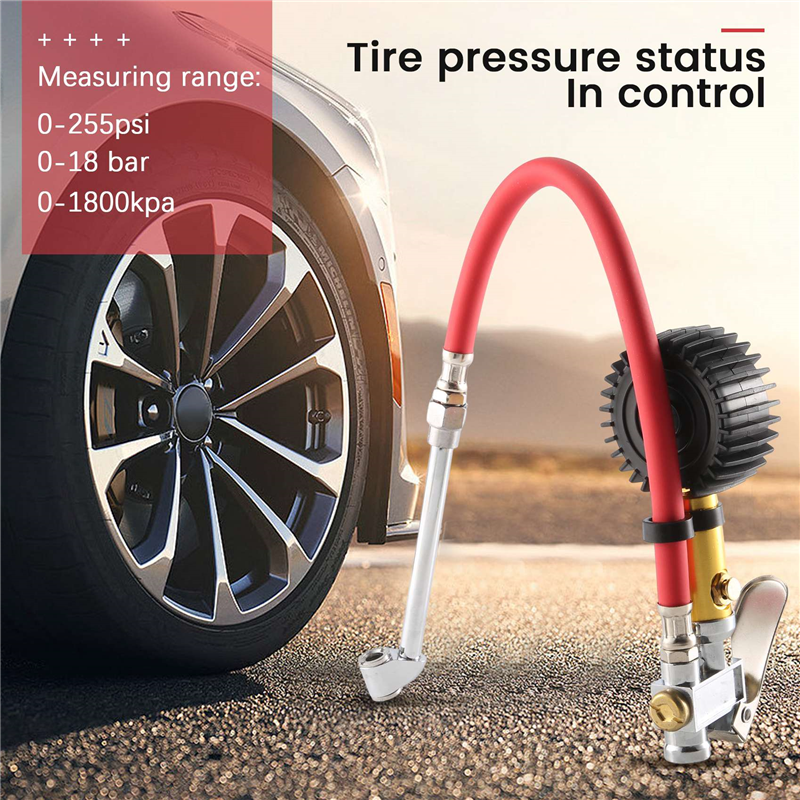 【Xiaofeng】Digital Tire Gauge Pressure With Pvc Pipe Hose. 