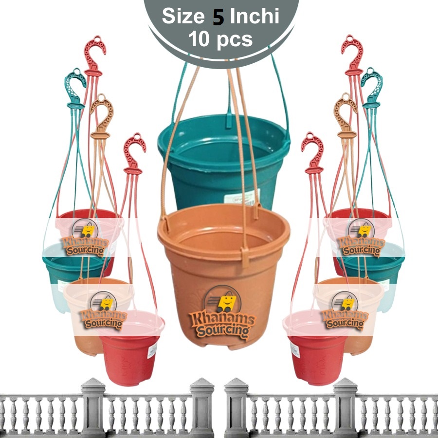 5 inch Bp Round planter Hanging flower tub-( 10 pcs)