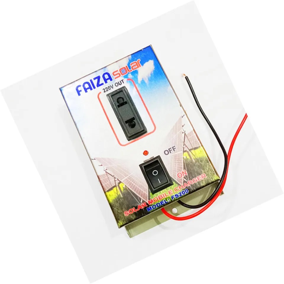 Solar Adapter 12 Volt Dc To 220 Volt Ac 1 Socket Mobile Charger. 