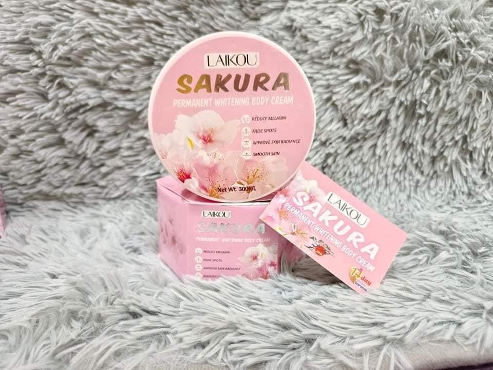 Laikou Sakura Permanent Body Cream 300ml. 