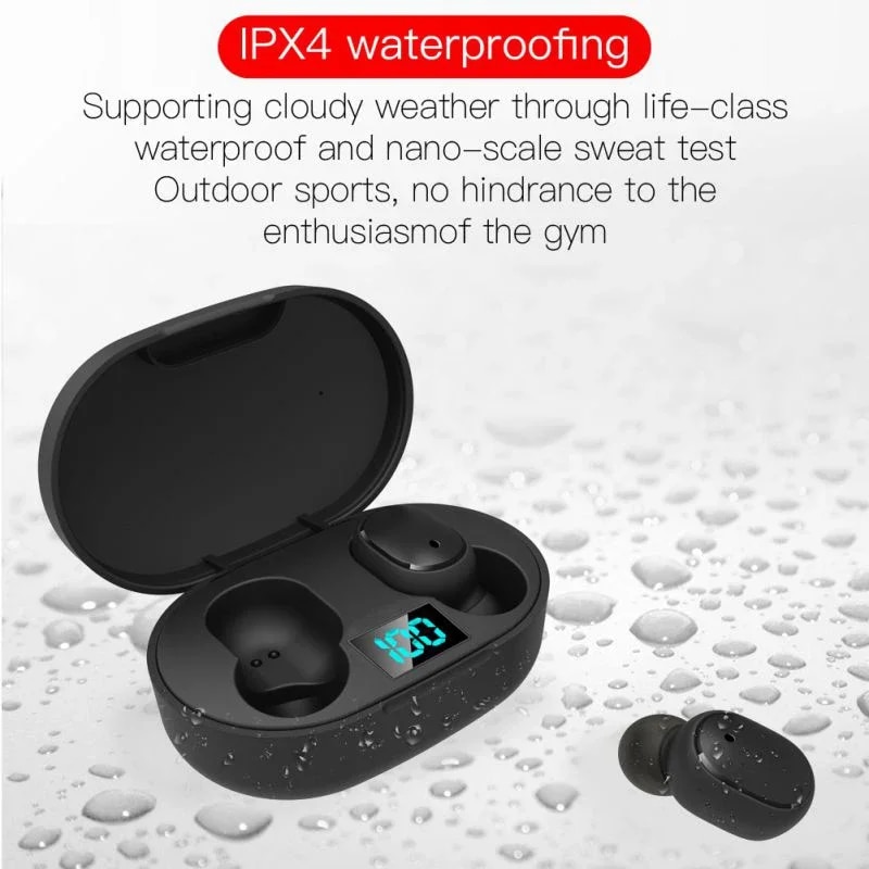 E6S TWS Bluetooth Earphones Wireless bluetooth headset Noise Cancelling Headsets With Microphone Headphones For iPhone Xiaomi. 