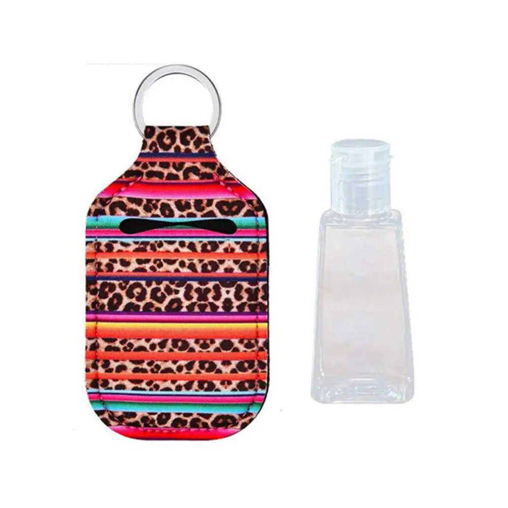 Hand Sanitizer Bottle Keychain Holder 30ml Travel Flip Cap Refillable Bottle Reusable Lid Container Bottles With Keychain. 