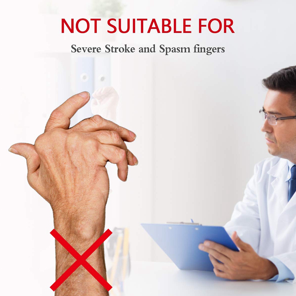 Soft Functional Resting Hand Splint for Flexion Contractures - Stroke Hand Brace (Large, Right). 