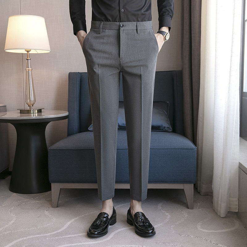 Pleated Pants Men Korean Fashion Slacks 