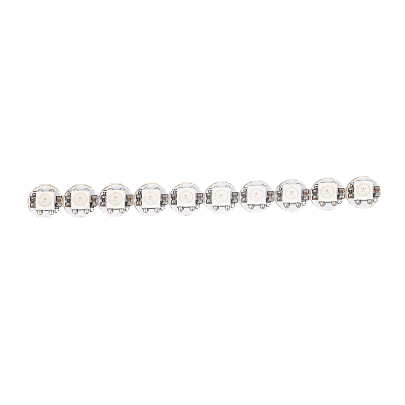 10pcs WS2812B LED Chip 5050 SMD RGB DC5V With Black / White PCB Board Heatsink IC Built-in
