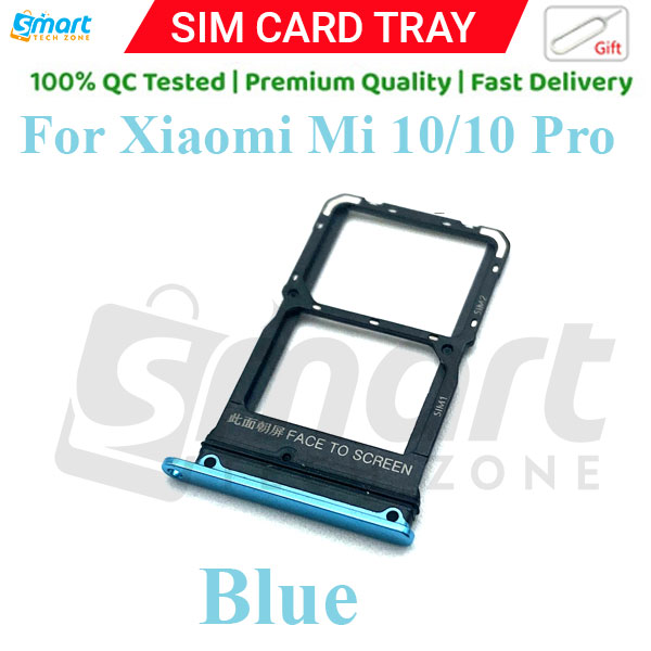 Xiaomi Mi 10/ 10 Pro/ 10 Lite/ 10t Lite/ 10t Lite Pro Sim Tray Micro SD Card Slot with Sim Ejector Pin Replacement Part. 