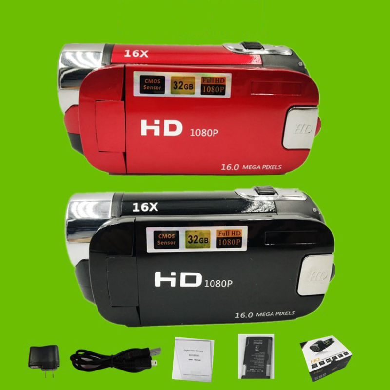 1080P digital camera 16 million pixel 16X Digital Zoom Camera Vlog Video Camera 270 Degree Rotation Screen Full HD DV Camcorder. 