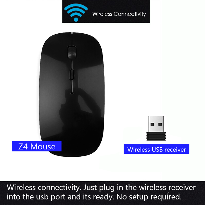 Wireless Mouse Z4 Like Apple Mouse Supports Windows Android iOS Can be used for laptop desktop mini pc android tv 2.4 GHz wireless mouse dpi mouse. 