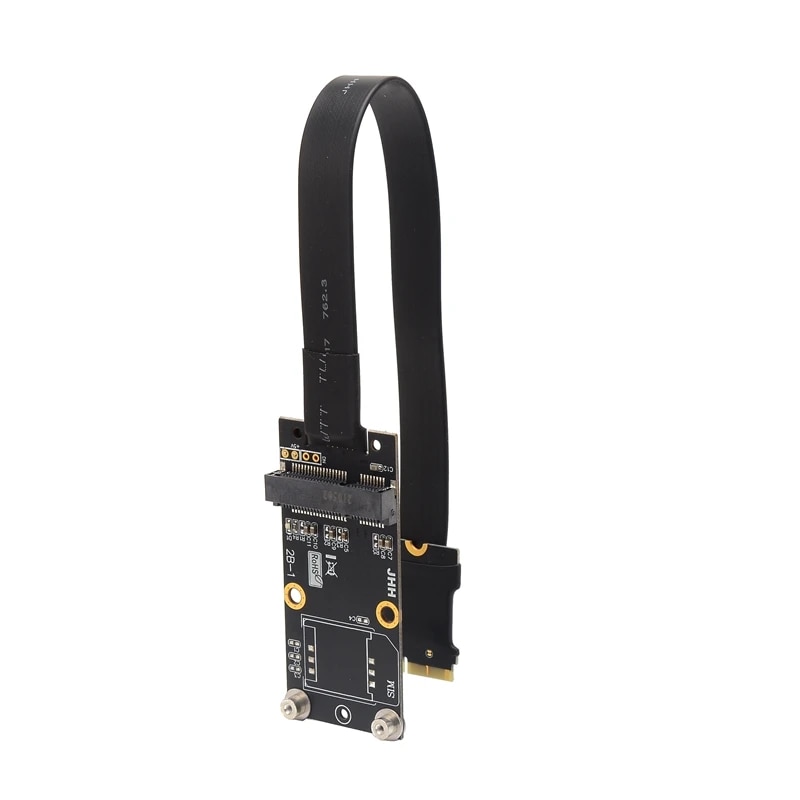 mPCIe to M.2 key A.E. extension cable , mini pcie mPCI-e Card to NGFF M2 A.E. slot extension adapter cable Customized Length. 
