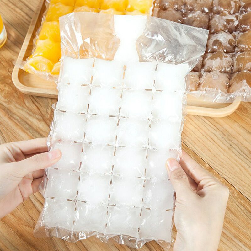 10Pcs DisIce-making Bags  Freezing Maker Ice Cube Bags Self-Seal Ice-making For Summer DIY Drinking Ice Cube Tray Mold. 