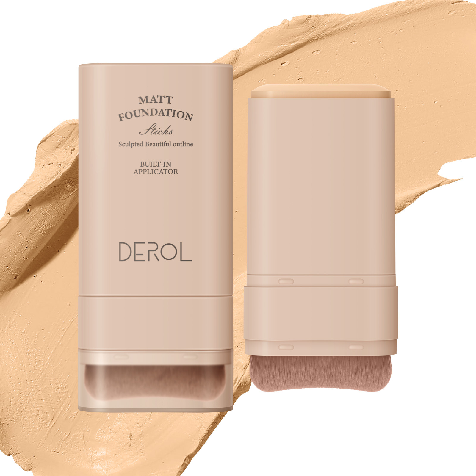 Derol Valvet Matte Foundation Stick With Brush. 