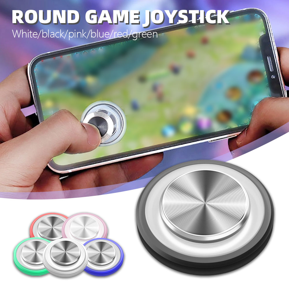 FanstyGoods Round Game Joystick For Mobile Phone Rocker Tablet Android  Metal Button Controller Easy Chicken Dinner With Suction Cup. 