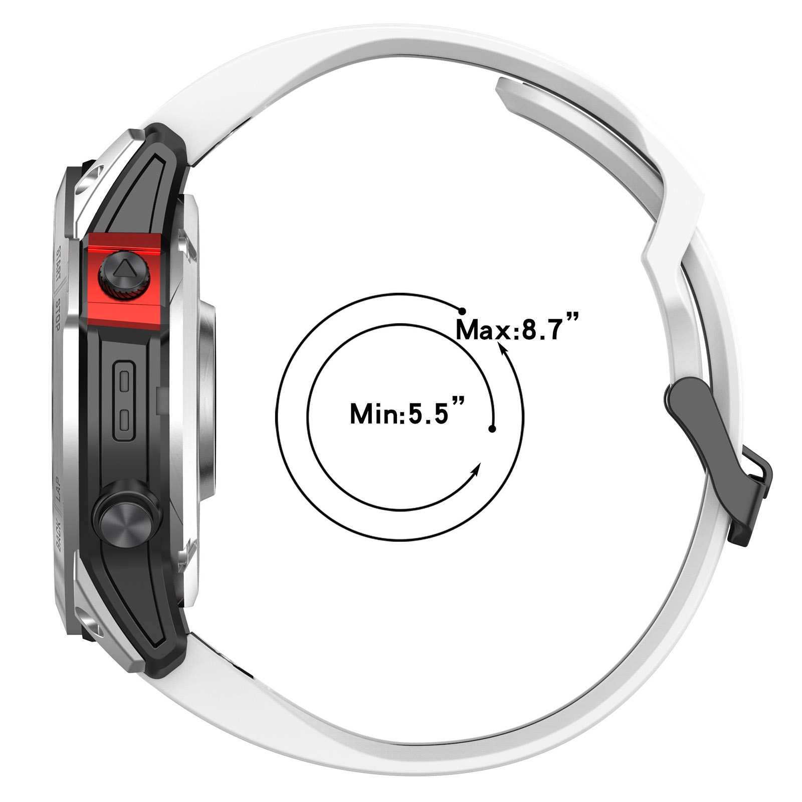 (Ready Stock)Watch Strap For Garmin Descent G1 / Coros Vertix 22mm Quick Release Double Row Silicone Watch Band. 