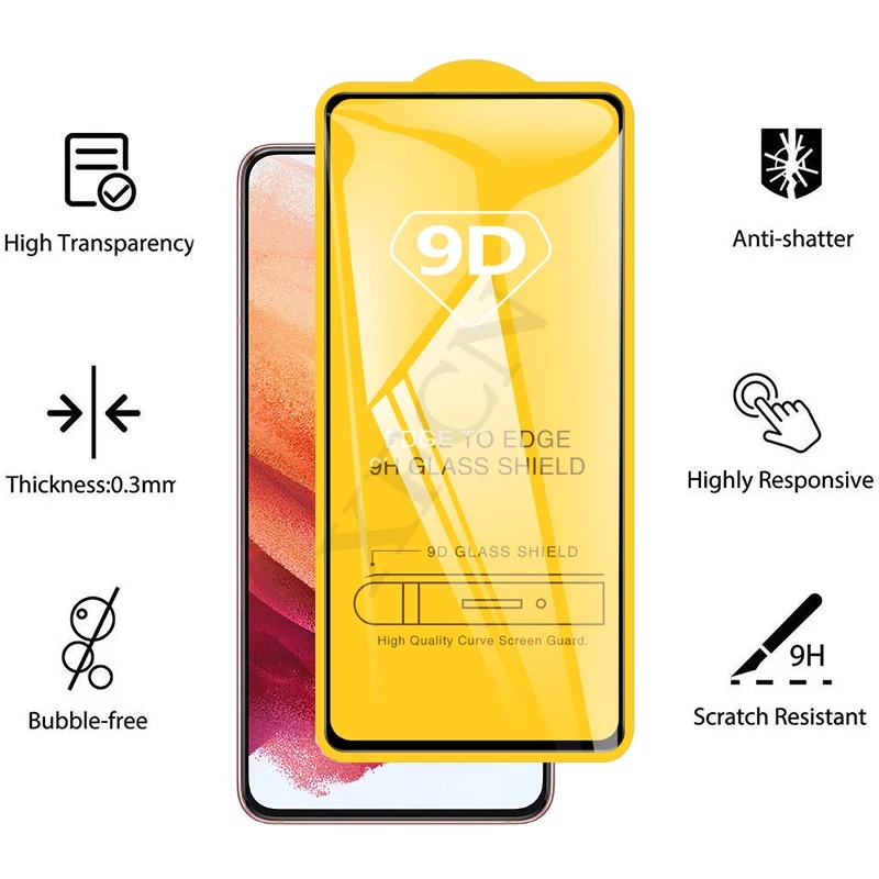 Samsung Galaxy S21 Plus S21+ 5G (SM-G996) Full Cover Scratch Proof 5D 6D 9D 11D 13D 21D 111D Tempered Glass Screen Protector. 
