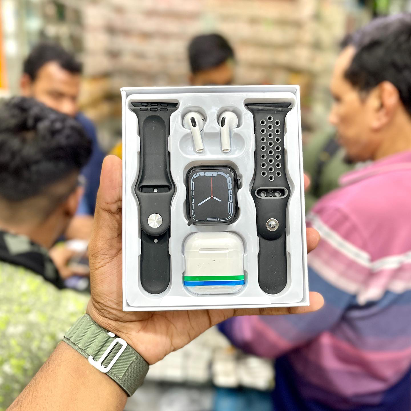 Smart Watch - W26/ T55 Pro Max Smart Watch × Airpods Combo. 