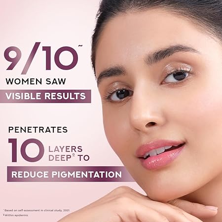 POND'S Bright Beauty Corrects Dark Spot & Pigmentation Serum for Flawless Radiance, 12% Gluta-Niacinamide Complex Face Serum - 28ml. 