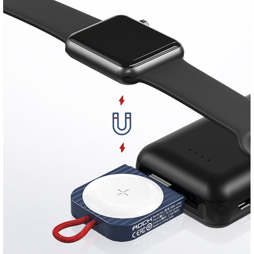 Rock Apple watch Series 7 6 se 5 4 3 2 Magnetic Wireless Charger/ iWatch USB Charger Dock/ 2.5W Fast Charging. 