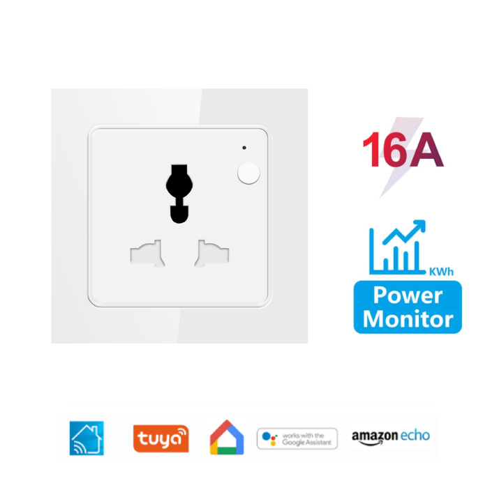 Wifi Smart 3 Pin well socket with power monitoring option - bong weed glass pipe. 