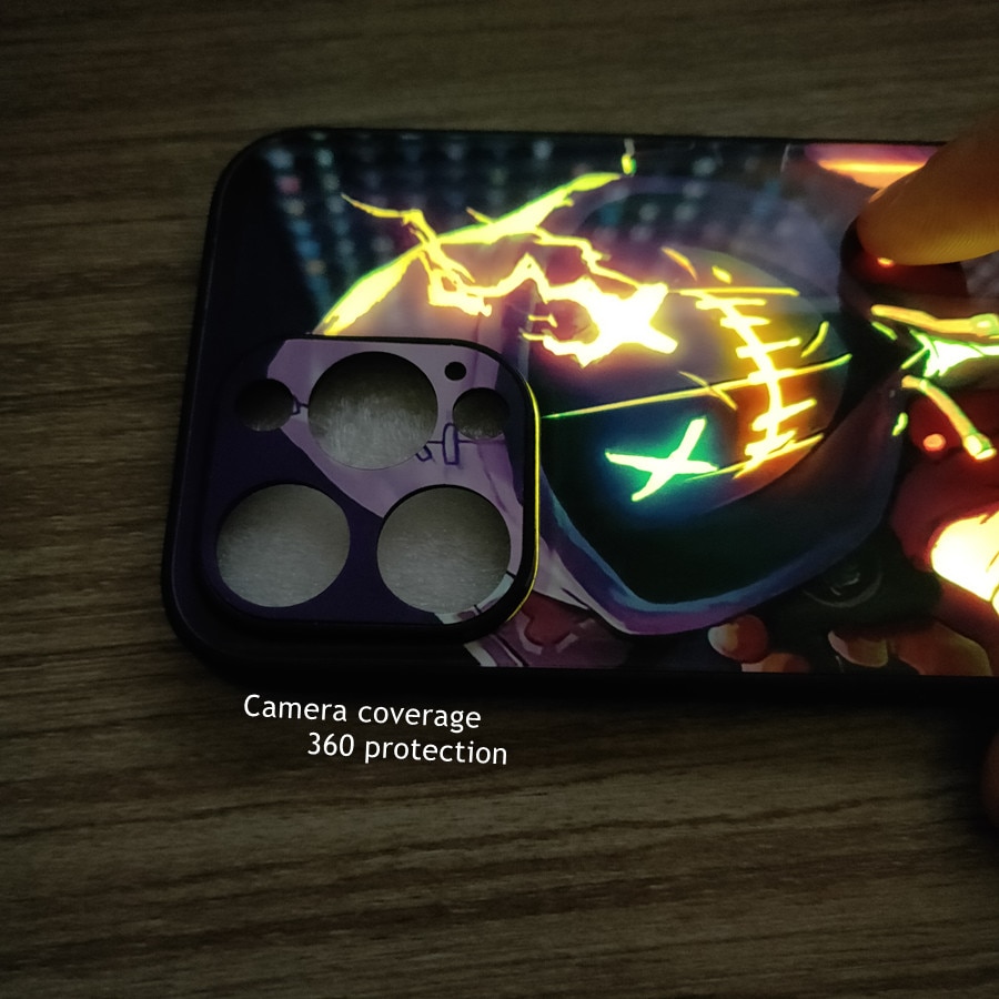 Cool Anime LED Call Flash Phone Case For iPhone 14 Plus 12 13 Mini 11 Pro XS Max X XR 7 8 Plus Smart Luminous Back Cover Funny. 