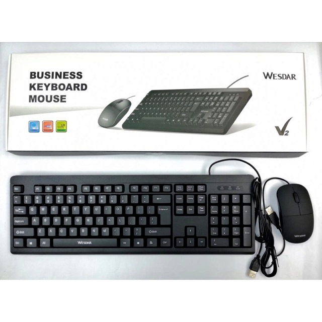WESDAR V2 BUSINESS KEYBOARD& MOUSE Combo (English). 