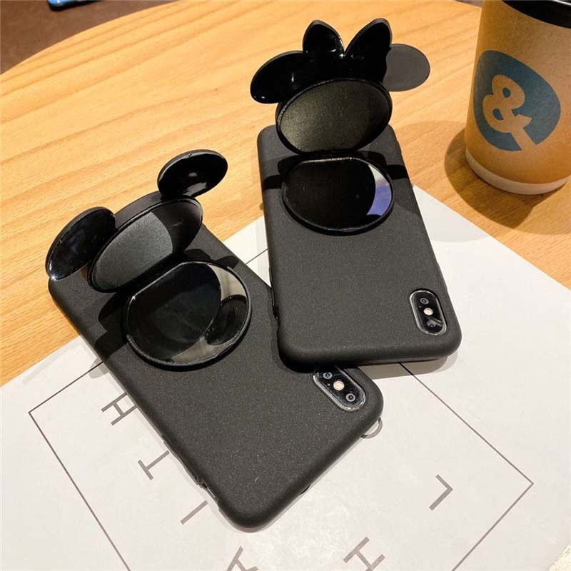 For Google Pixel 7 Case Makeup Mirror Soft Cute Cartoon Camera Stand Silicone Cases for Google Pixel 7 Back Cover Casing. 