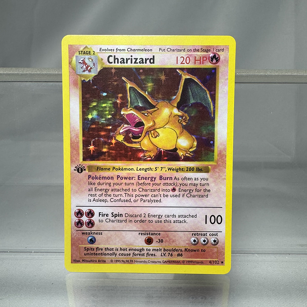 1996 Pokémon 1st Edition Base Set Single Flash Cards Shining Charizard Lugia Wigglytuff Game Collection Cards PTCG Proxy Cards BunnyGarden. 