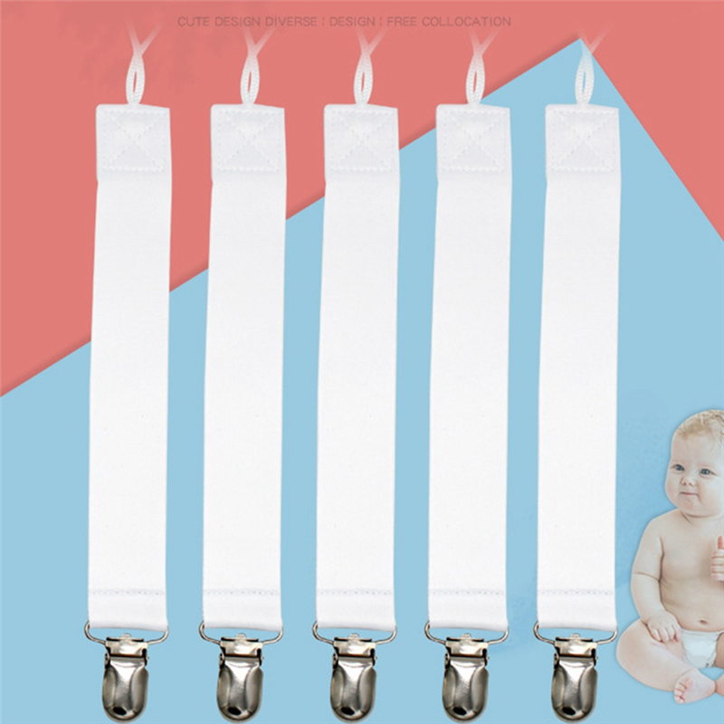Textile Clip-on Food Grade Sublimation Blank Universal Baby with Clip,30Pcs Durable Easy to Use White. 