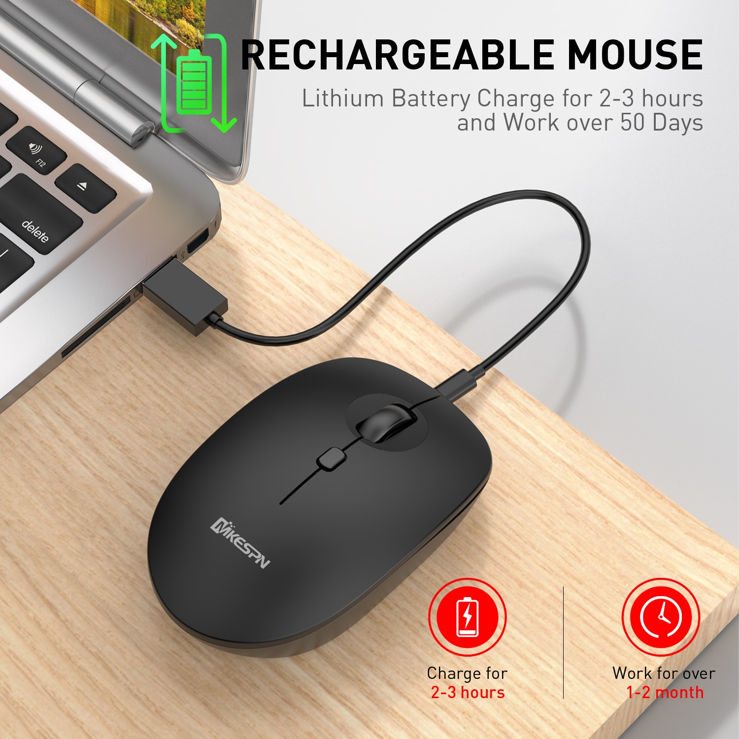 MKESPN 859 2.4G+BT5.0+BT3.0 Three Modes Wireless Mouse. 