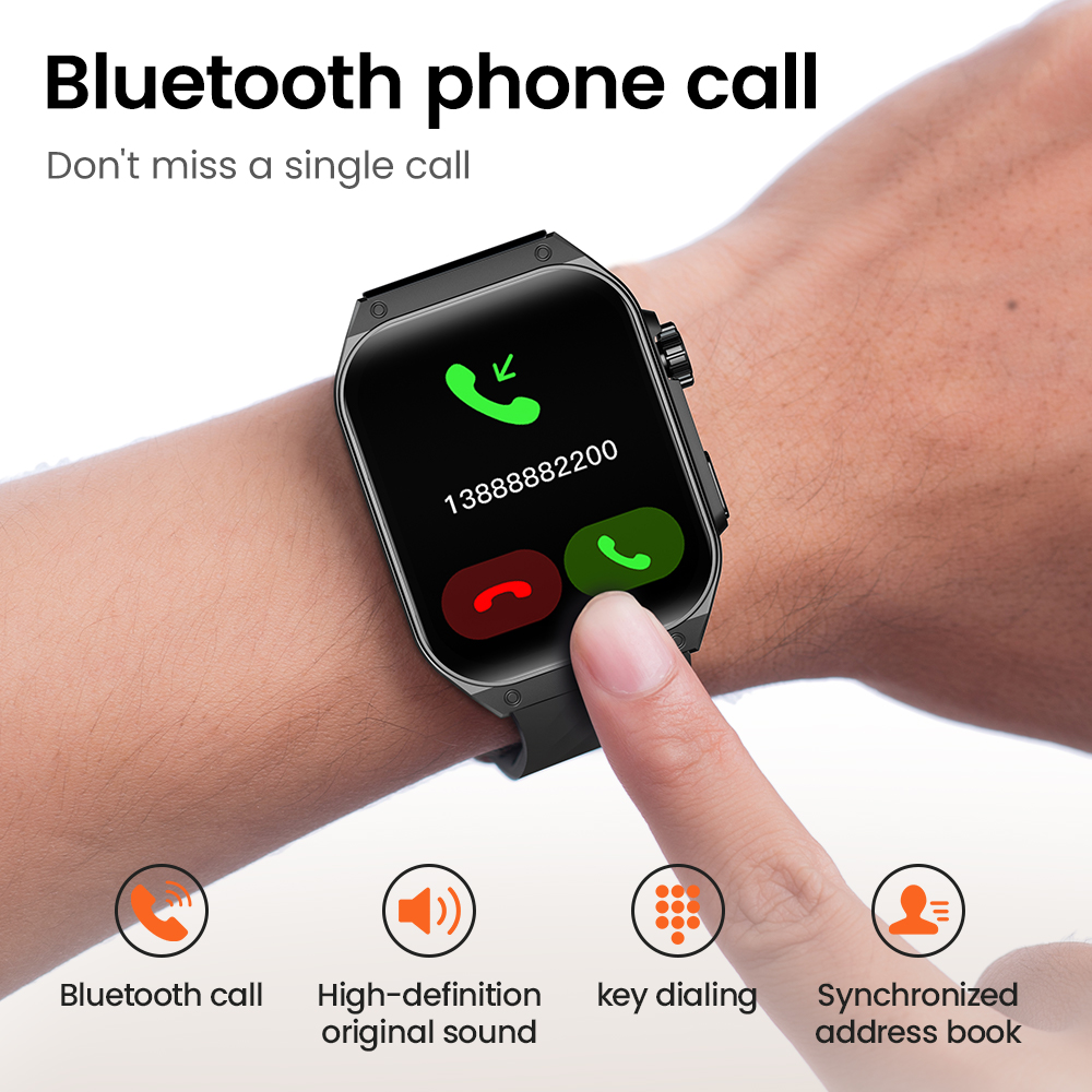 HAYLOU Watch S8 Smart Watch 1.96'' AMOLED Curved Screen Smartwatch Bluetooth Call AI Vioce Assistant Smartwatches for Men. 