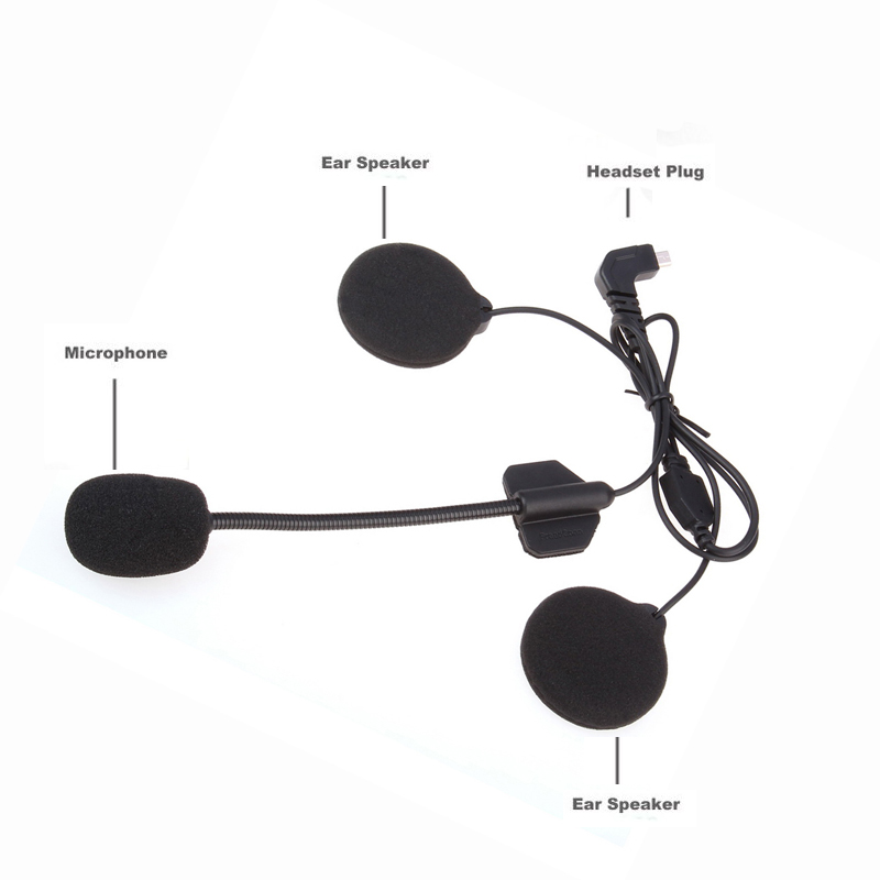 FreedConn T-MAX Hard Soft Wire Earphone Speaker Cable for Motorcycle Open face/ Half Face Helmet Bluetooth Intercom Headset. 