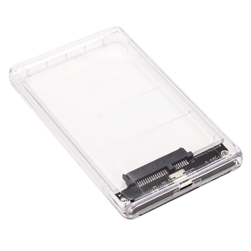 USB3.0/Type-C HDD Enclosure of 2.5 Inch Hard Disk Case SSD SATA3 to USB 3.0 Transparent HDD Box USB C HDD Case 5Gbps. 