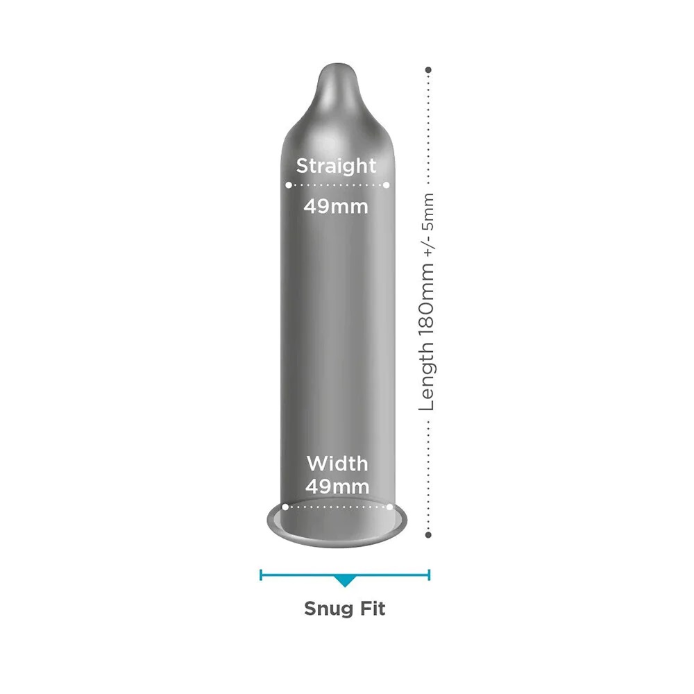 EXS Snug condom, small size condom, fit condom, closer fitting condom, tight fit  condom, Single pack (3x1=3pcs). 