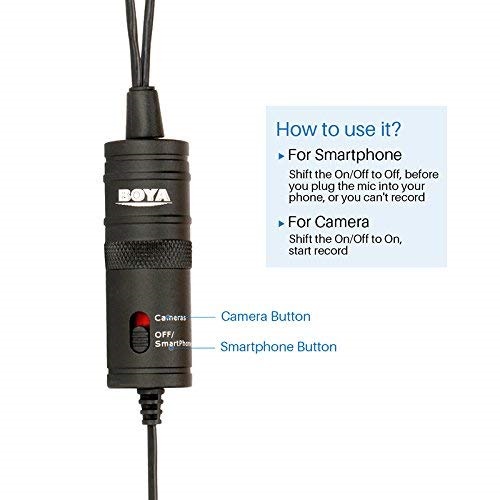 BOYA BY-M1DM Dual Omni Directional Universal Lavalier Microphone for Camera and Smartphone. 