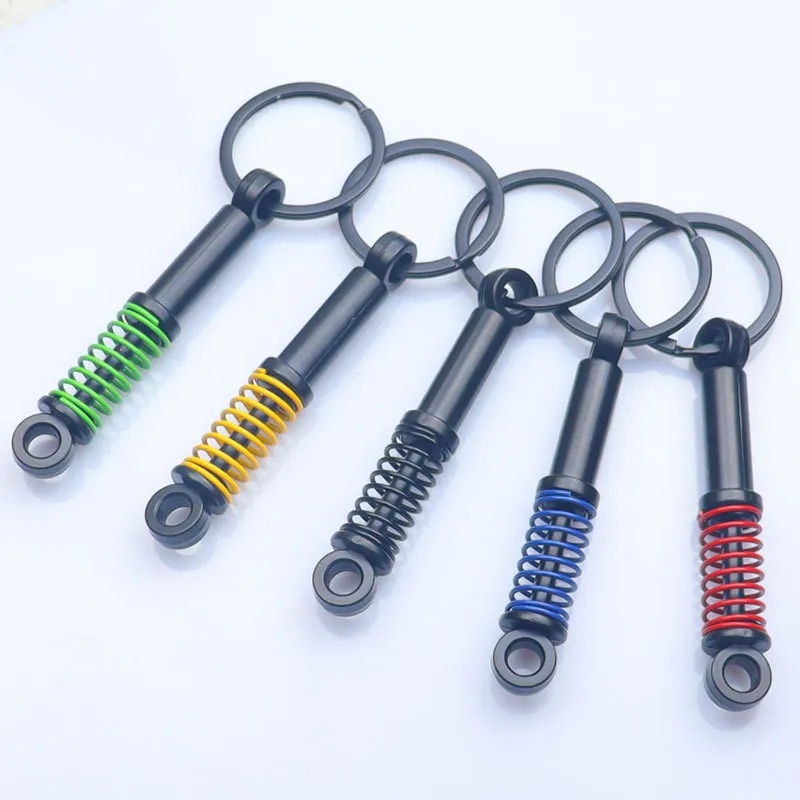 Creative Gear Head Keychain Speed Gearbox Keyring for Car Key Turbo Hub Brake Disc Pendant Shock Absorber Keys Holder Chain Ring. 