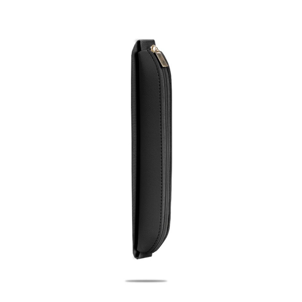 Lightweight Elastic Buckle Pen Storage Bag Pu Leather Convenient Pen Holder Portable Pencil Case