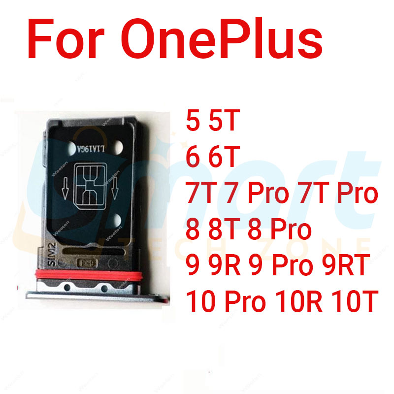 OnePlus 5 5T 6 6T 7T 7 Pro 7T Pro 8 8T 8 Pro 9 9R 9 Pro 9RT 10 Pro 10R 10T Sim Tray Micro SD Card Slot with Sim Ejector Pin Replacement Parts
