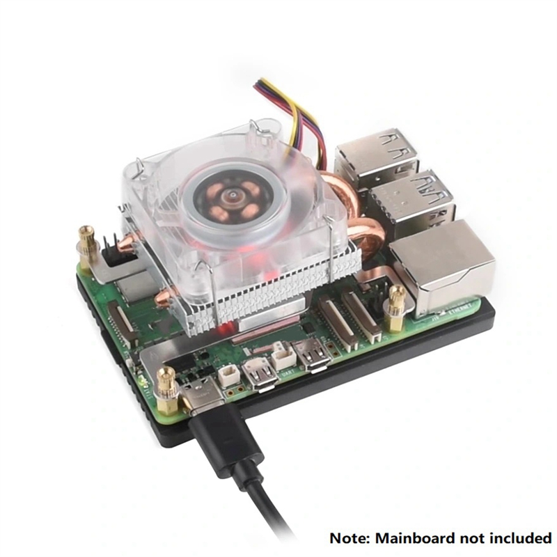 ICE Tower Fan V2 Thinner RGB Fan for 5 Pi5 Horizontal. 