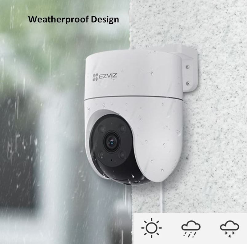 EZVIZ H8c 4G SIM Supported 2K 3MP 360 Degree Pan & Tilt Color Night Vision Smart Outdoor WiFi IP Security Camera Upto 512GB SD Card Storage. 