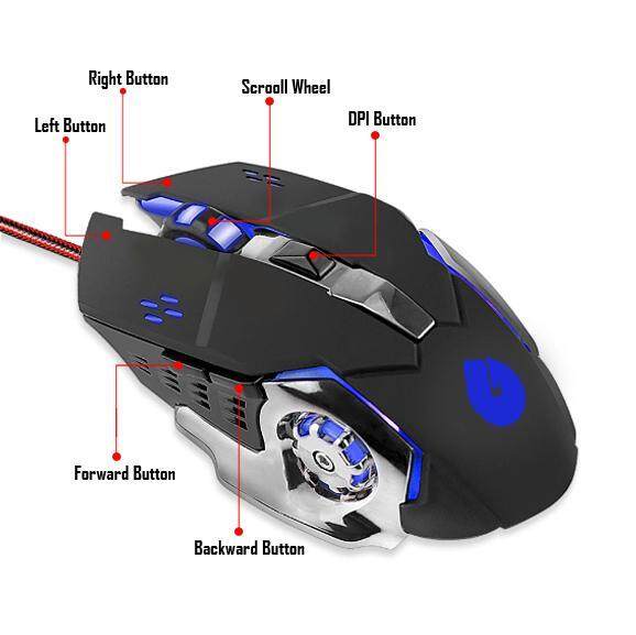 T9 DPI Adjustable LED Gaming Mouse. 