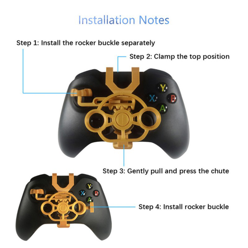 Gaming Racing Wheel Mini Steering Game Controller for S Elite 3D Printed Accessories. 