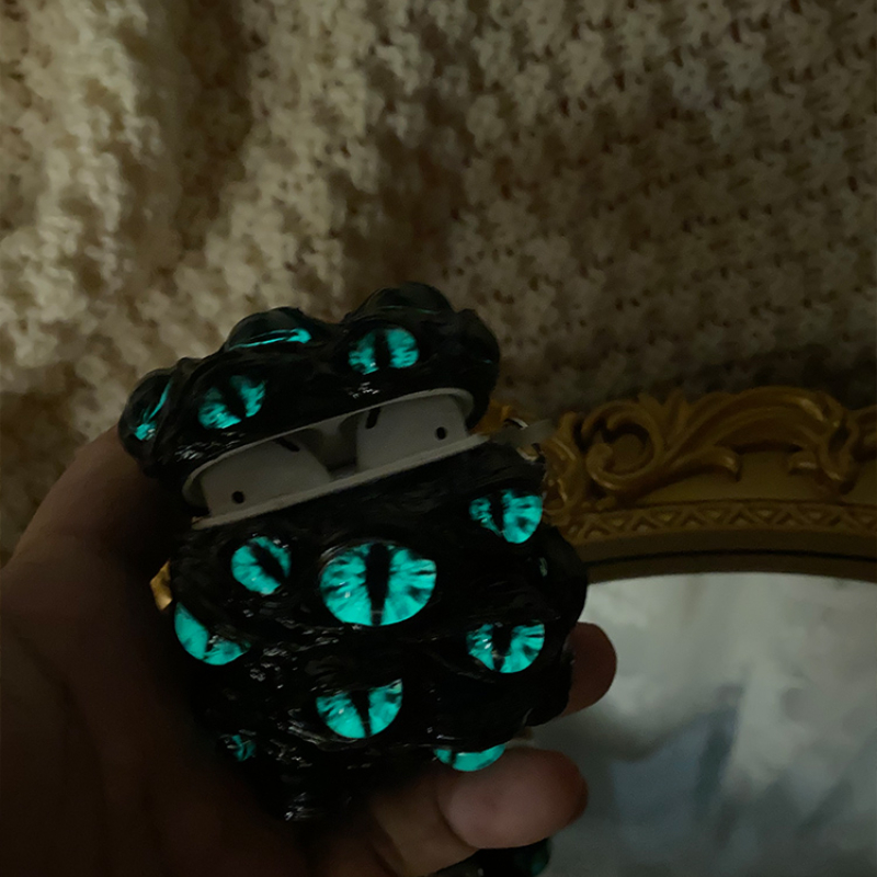 3d Gothic Scary Monster Evil Eyes Case Cat Eye Case Airpod Pro 2nd Gen Case Air Pods Pro Case 2 Case With Chain. 