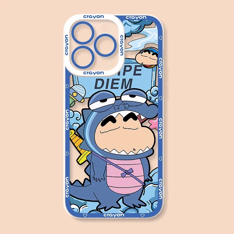 Crayon Shinchan Phone Case for iPhone 15 14 Pro Max 13 12 Mini 11 Pro XR XS X 8 7 6 6S Plus SE 2020 Soft Silicone Cover Funda. 