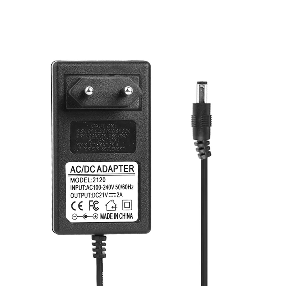 DC 21V 2A 18650 Lithium Battery Charger with 5.5 * 2.5mm Output Port Safe Charger Power Adapter Module Buck Stabilized Voltage. 