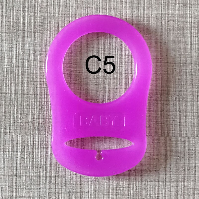 【happy one】10PCS Color Silicone Baby Mam Pacifier Adapter Rings Dummy Clip Adapter Chain Pacifier Holder. 