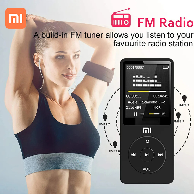 Xiaomi Portable MP3 Digital Display Screen for Running Music Walkman Sports Lossless Student Music Listening Device With Buttons. 