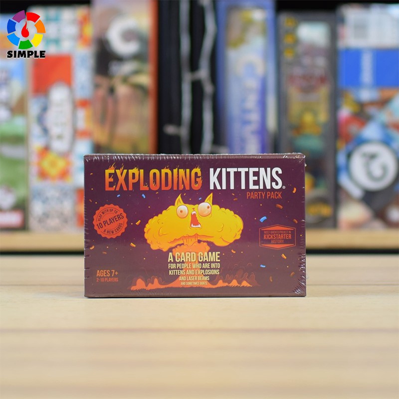 （New）Exploding Kitten Card Game-Party Pack (no muic). 