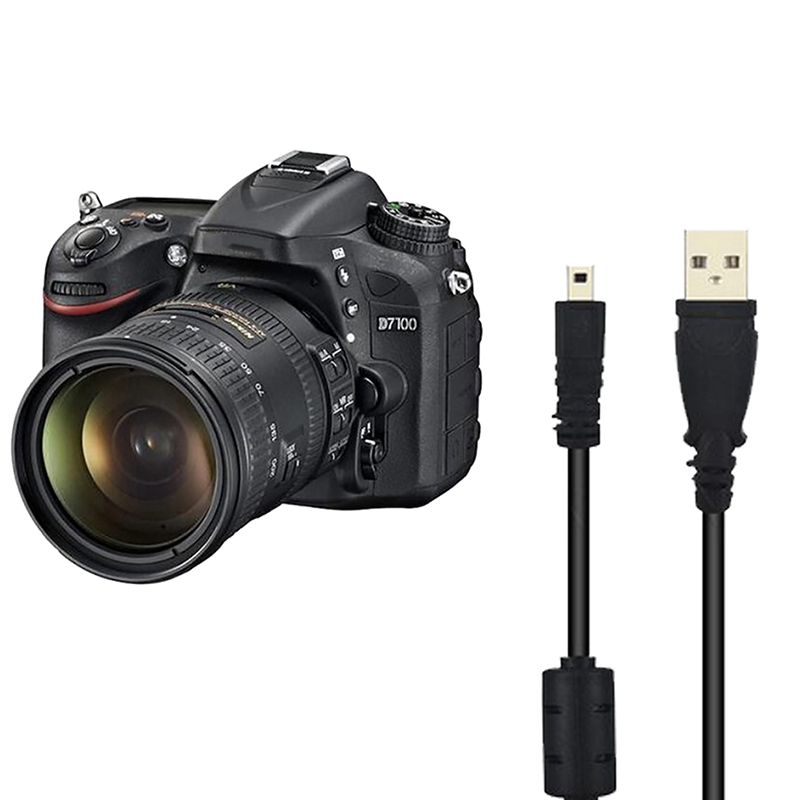 USB Data Cable Camera Data Pictures Video Sync Transfer Cables 8pin 150cm for Nikon Olympus Pentax Sanyo Fengshi. 